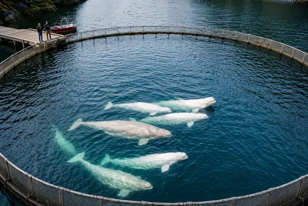 Belugas rescatadas llegan al Shedd Aquarium de Chicago en una operación internacional de conservación marina