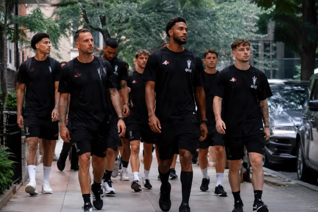 Liverpool en Chicago durante su gira estadounidense con entrenamiento y adaptación antes de los amistosos en Estados Unidos.