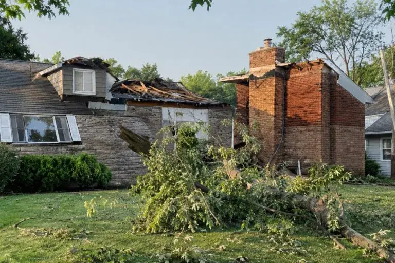 Tormentas en Lansing destruyeron viviendas y dejaron fuertes daños tras intensos vientos en Illinois, cerca de Chicago.