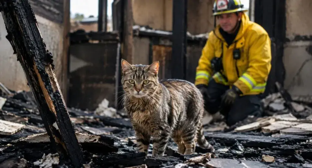 El gato Toast sobrevivió más de 72 horas entre los restos de un incendio en Utah antes de ser rescatado con vida.