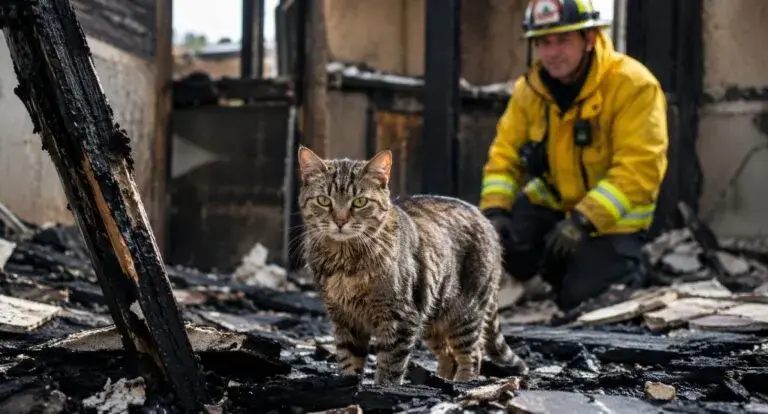 El gato Toast sobrevivió más de 72 horas entre los restos de un incendio en Utah antes de ser rescatado con vida.