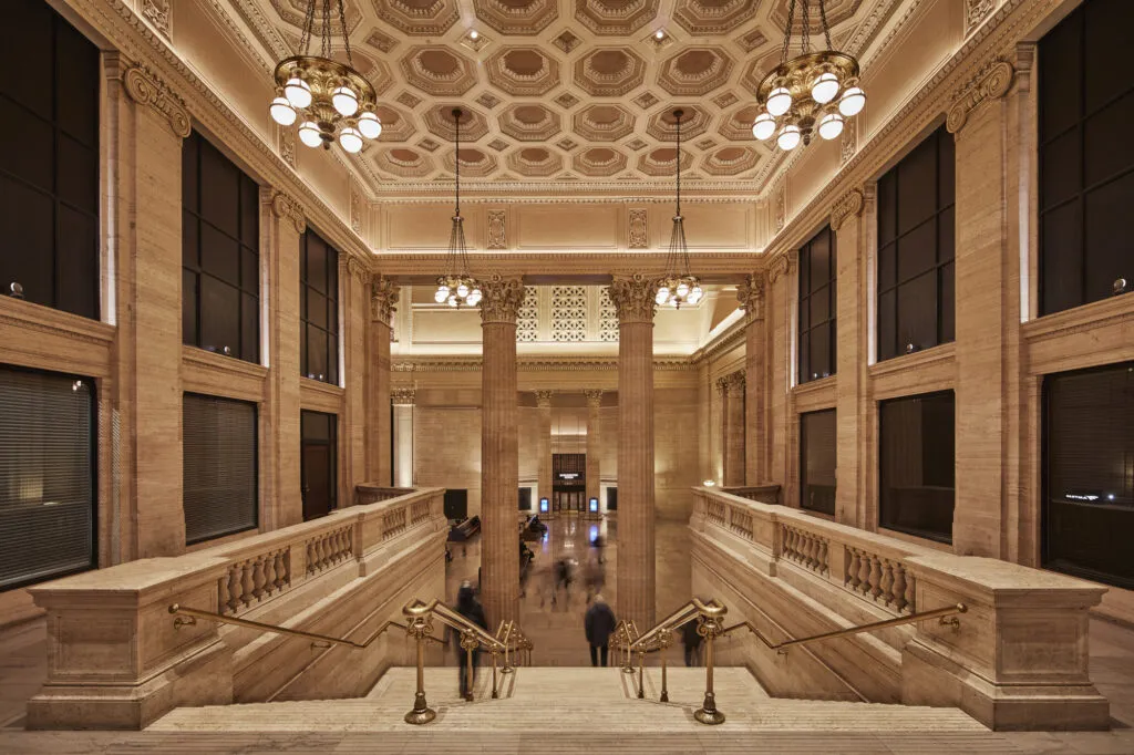 Tren de Amtrak en Chicago Union Station.